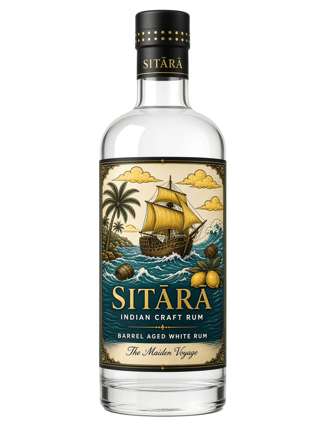 Bottle of Indian craft rum